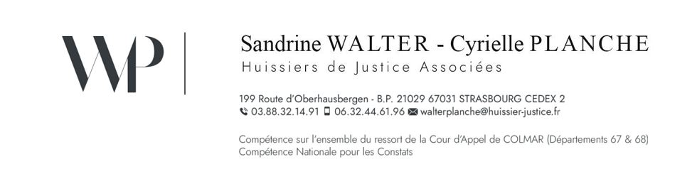 CBHuissiers | WALTER - PLANCHE